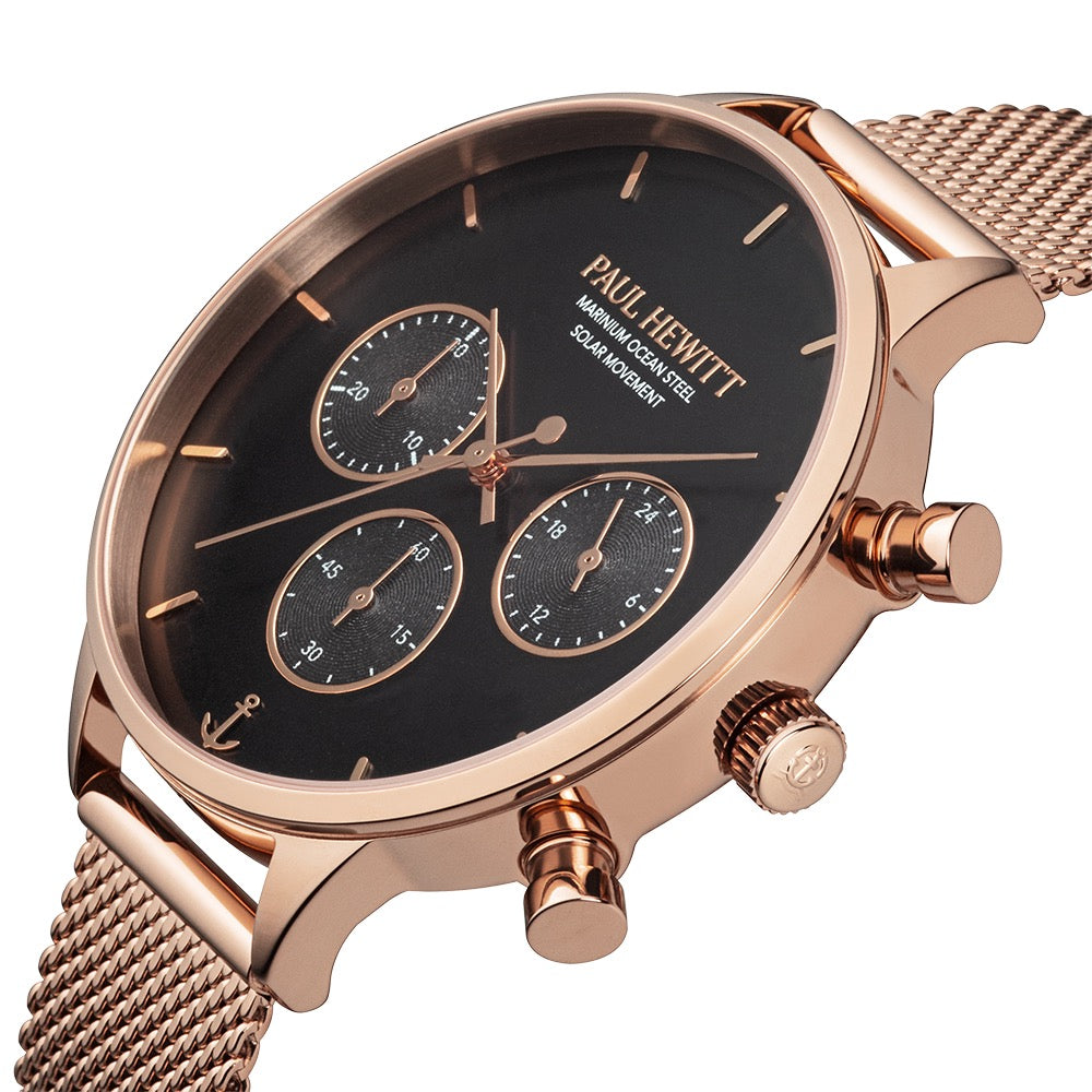 PAUL HEWITT Watch Oceanpulse Rose Gold Black PH-W-0306