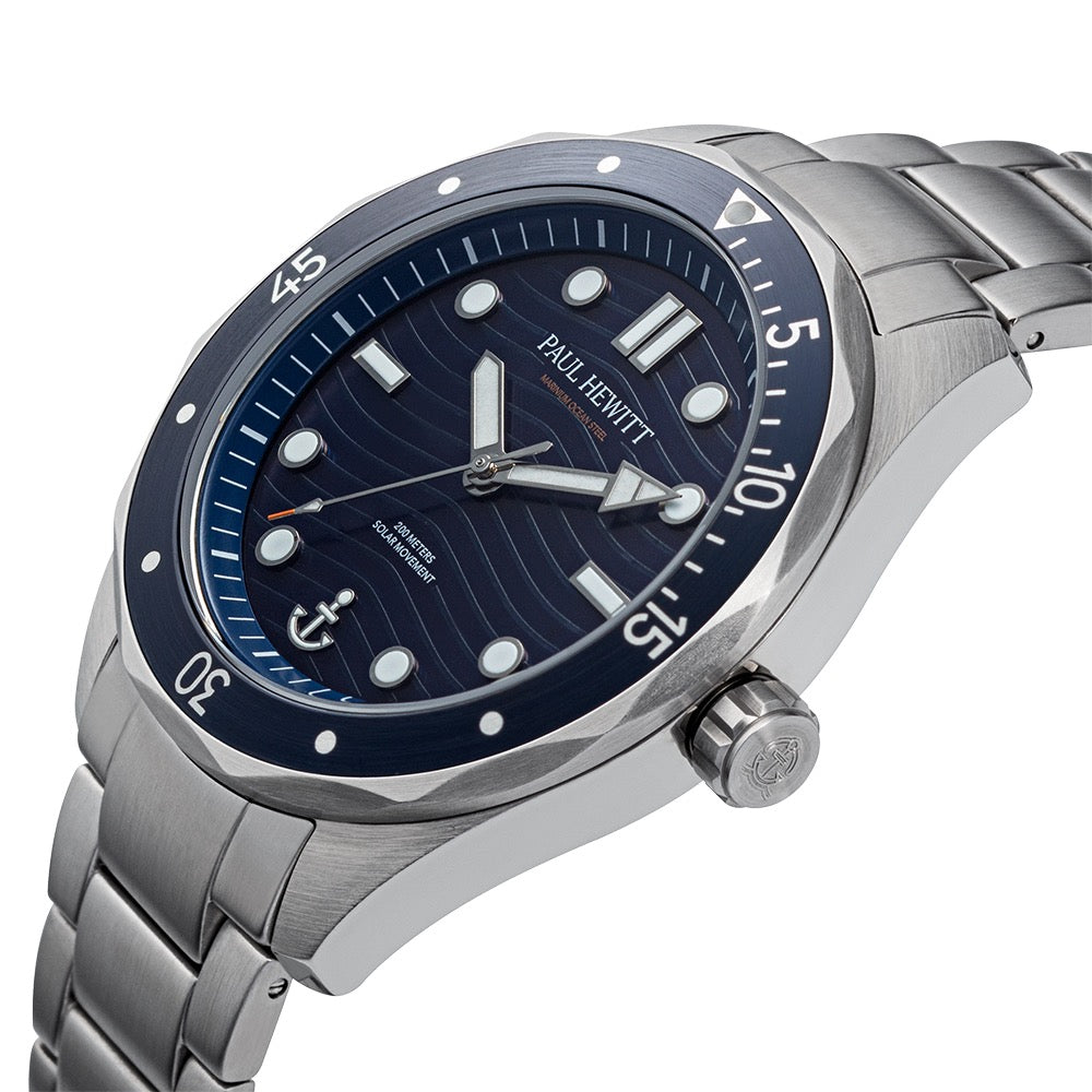 PAUL HEWITT Ocean Diver Watch Silver Blue PH-W-0327