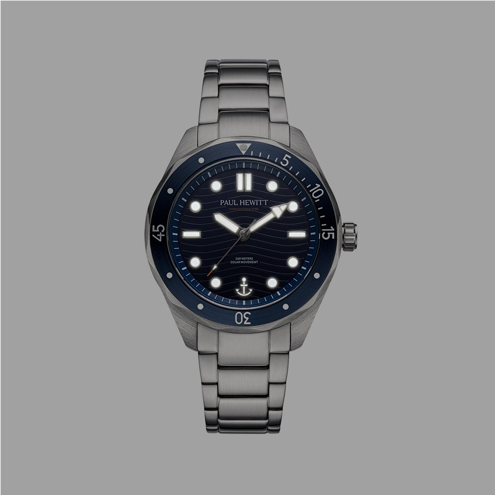 PAUL HEWITT Ocean Diver Watch Silver Blue PH-W-0327