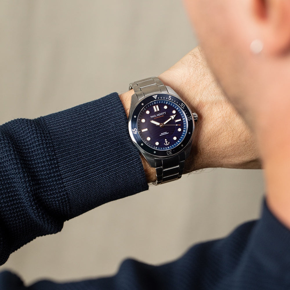 PAUL HEWITT Ocean Diver Watch Silver Blue PH-W-0327