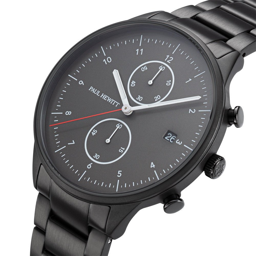 PAUL HEWITT Chrono Watch Black PH004016 - PAUL HEWITT Hong Kong