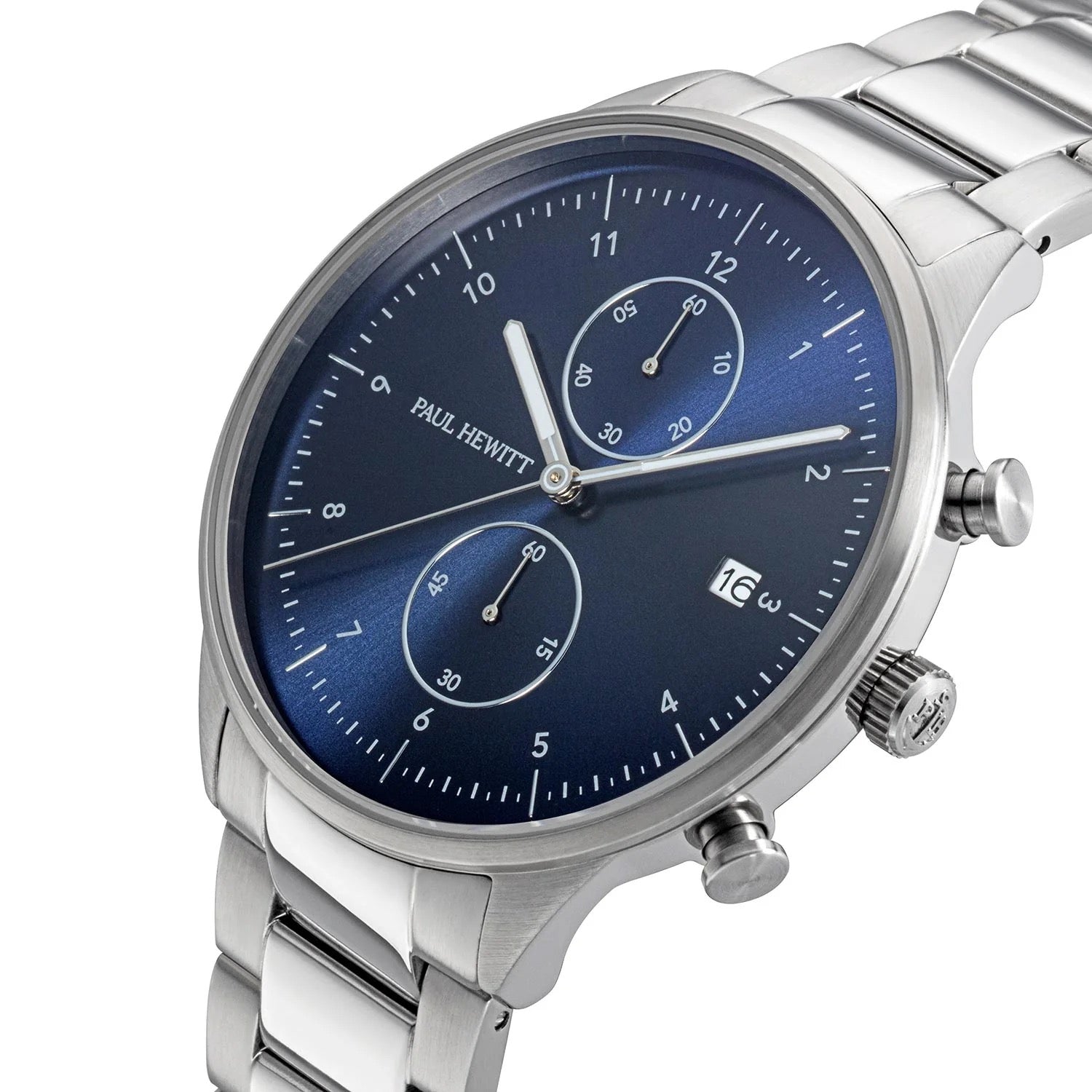 PAUL HEWITT Chrono Watch Silver Blue PH004013 - PAUL HEWITT Hong Kong