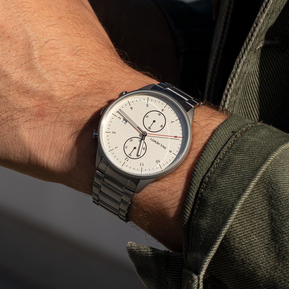 PAUL HEWITT Chrono Watch Silver White PH004014 - PAUL HEWITT Hong Kong