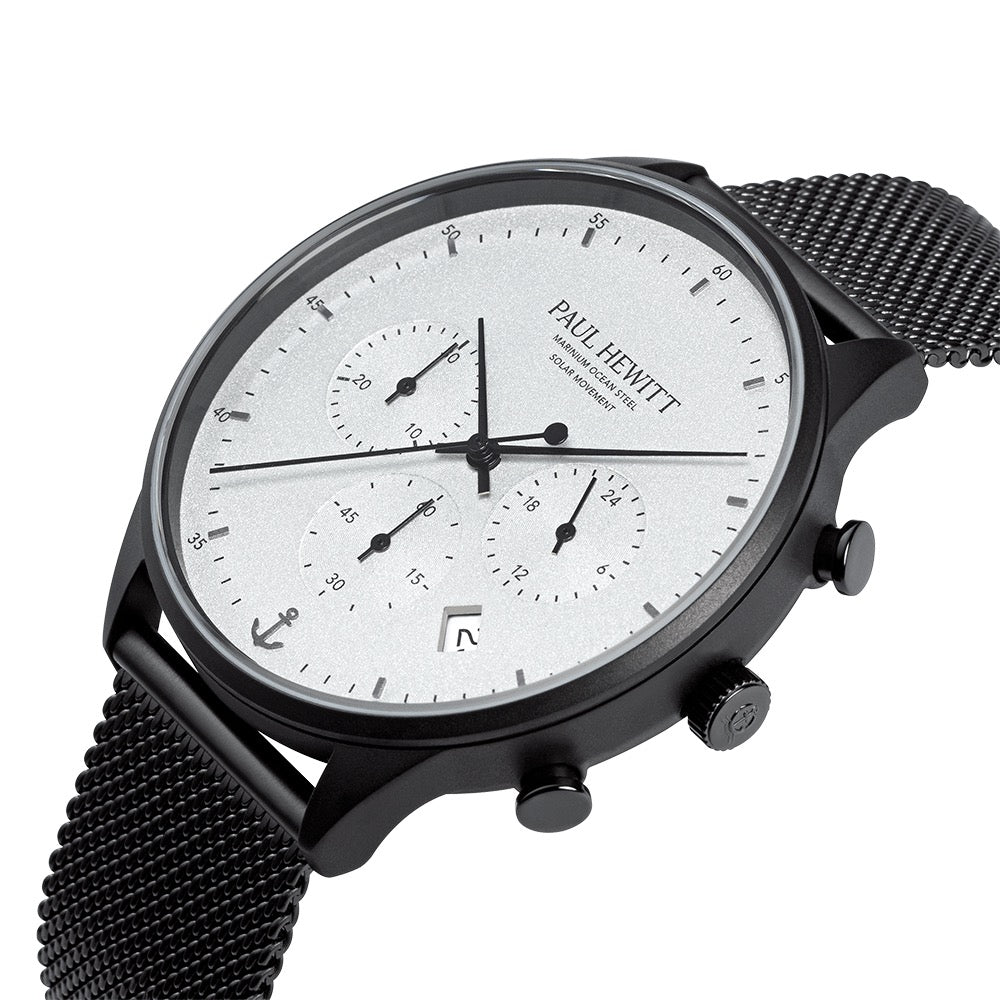 PAUL HEWITT Watch Chrono Black White PH - W - 0300 - PAUL HEWITT Hong Kong
