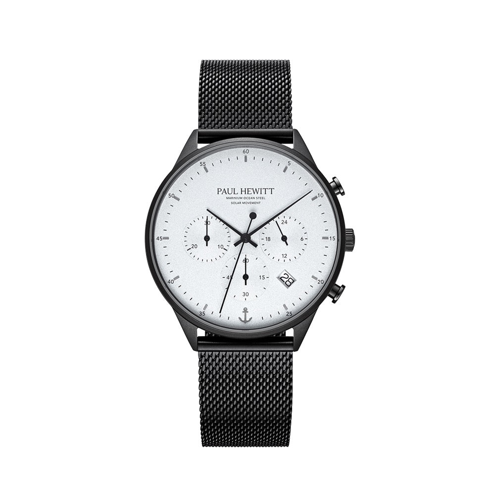 PAUL HEWITT Watch Chrono Black White PH - W - 0300 - PAUL HEWITT Hong Kong