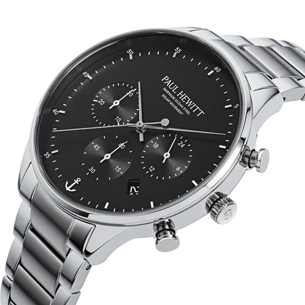 PAUL HEWITT Watch Chrono Silver Black PH - W - 0301 - PAUL HEWITT Hong Kong
