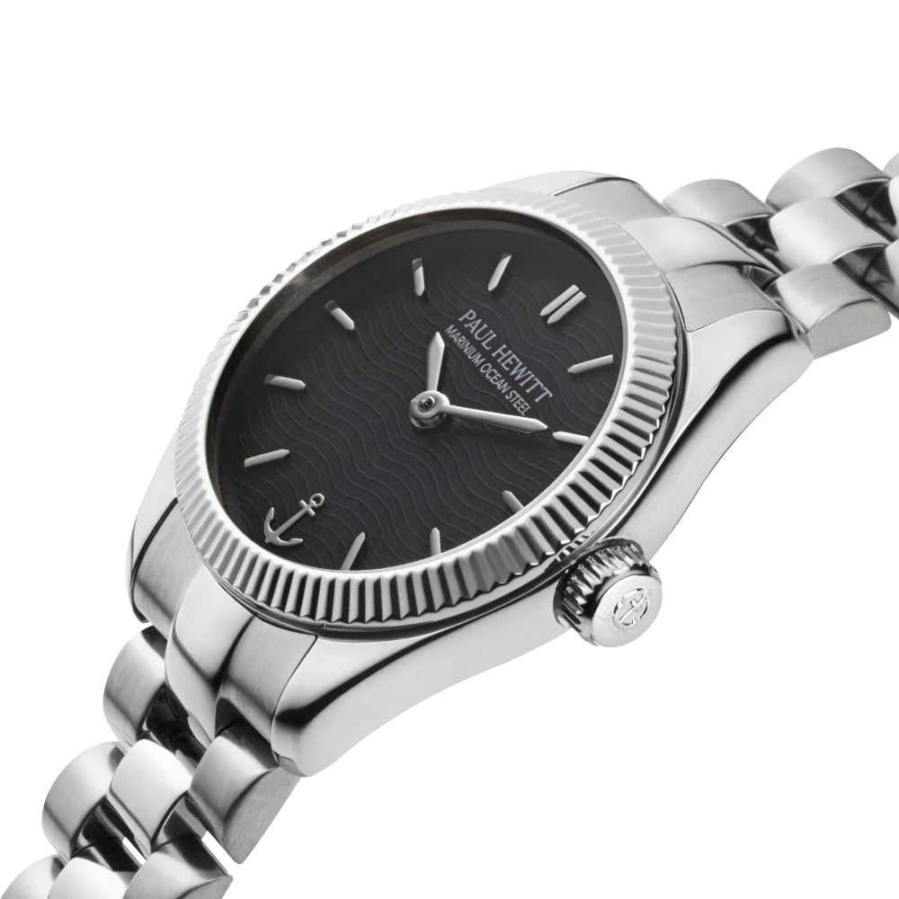 PAUL HEWITT Petit Soleil Round Watch Silver Balck PH-W-1183