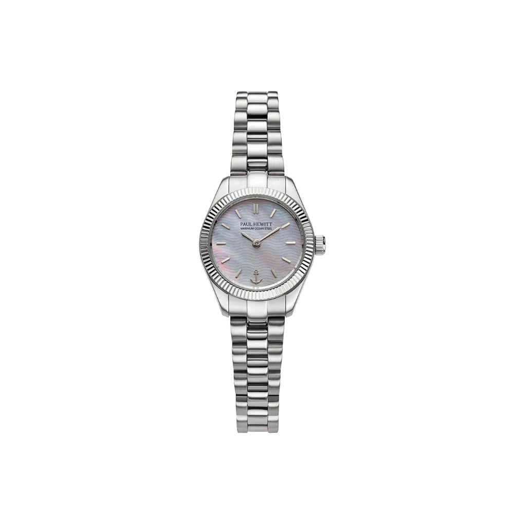 PAUL HEWITT Petit Soleil Round Watch Silver Pearl PH-W-1181