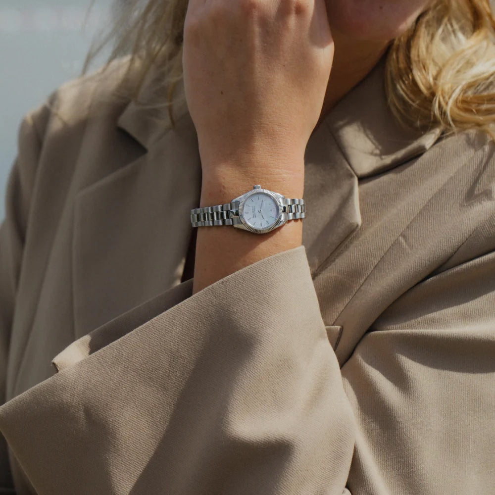 PAUL HEWITT Petit Soleil Round Watch Silver Pearl PH-W-1181