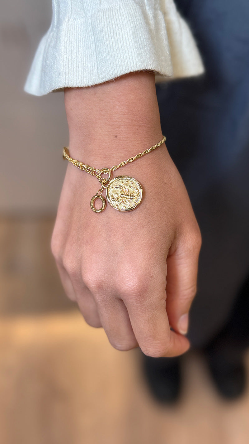 捆綁優惠! Rope Chain Bracelet + Zodiac Charm (Gold)